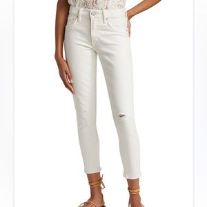 Moussy Vintage white distressed jeans